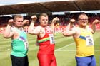 Inter boys shot, 2015 English Schools Track and Field Champs., Gateshead Stadium. Photo: David T. Hewitson/Sports for All Pics